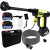 Gotrain Rondella ad alta pressione 21 V, 30 bar, pistola portatile con 2 batterie ricaricabili 3,0 Ah, ugello multifunzione 6 in 1, tubo 5 m, pulizia e irrigazione auto