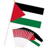 GWAWG 15 Pezzi Bandiera Palestina Palestine Flag, 14×21 cm, Mini Bandiera Sventolante Portatile con Bastone Colore Vivace