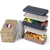 monbento - Porta Pranzo Original - Lunch Box Microonde Adulti - Contenitore Ermetico 2 Livelli - Ideale per Ufficio/Meal Prep - Schiscetta Senza BPA - Lavabile in Lavastoviglie - Blu/Rosa