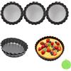 HENGBIRD 6 Pezzi Ø 10 cm Stampo Crostata Fondo Amovibile, 10×2 cm Stampi Crostatine Monoporzione, Formine per Crostatine & Crostata & Tartellette
