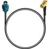 Vecys SMB Femmina ad Angolo Retto a Fakra Z Maschio Cavo di Prolunga 30CM/11.8IN Fakra Z Plug a SMB Femmina ad Angolo Retto Antenna Cavo Adattatore RG174 per DAB + FM Antenne GPS Universali