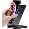 OneCut Caricatore Wireless per Samsung Galaxy S25 Ultra| S25| S24 | S24 Ultra | S23 | S22 | S22 | S21 | S20 | S10 | S9 | Note 20, Supporto di Ricarica Rapida Wireless da 10W Stazione Caricatore (A)