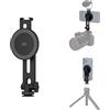 JJC Supporto magnetico per treppiede per iPhone 17 16 15 14 13 Pro Max Min, inclinazione di 180 ° portatile Mag Safe Smartphone on-Camera Stand w Cold Shoe e vite da 1/4 per microfono con luce LED