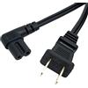 Chenyang NEMA 1-15P - Cavo di alimentazione da presa USA a IEC 320 C7, angolo di 90°, 18 AWG, 1 m