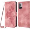 Netany Cover per Xiaomi Redmi Note 10 5G/ Poco M3 Pro con Cordino, Flip Portafoglio Custodia in Pelle, [2 Porta Carte][Chiusura Magnetica],Custodia Libro Antiurto Cover con Laccio (Rosa)
