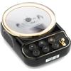 COLSUR Lettore CD Portatile Bluetooth con Altoparlante Lettore musica da tavolo a parete con supporto Riproduzione TYPE-C/AUX Presa per cuffie nero