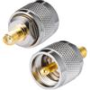 Vecys Radio bidirezionale SMA femmina a maschio UHF Adattatore dritto Adattatore PL259 Adattatore SMA 2 pezzi per radioamatore Radio UHF Walkie Talkie Radio portatile Pl Plug Antenna Adattatore