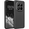 kwmobile Custodia Compatibile con Xiaomi Redmi Note 15 PRO+ 5G / Poco M8 PRO 5G Cover - Protezione Back Case Morbida - Silicone TPU Effetto Metallizzato Grigio Metallizzato