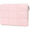 MOSISO 13-13.3 pollici Custodia PC Laptop, 13,3 pollici Gonfio Borsa Computer Compatibile con MacBook Air 13 13.6/Neo/Pro 13/14, HP, Dell, ASUS, Lenovo, Rettangolo Quilted Borsa Donne, Rosa