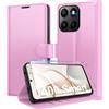 Eirltiy Cover per Honor 400 Smart Portafoglio Pelle PU Premium, Custodia Scomparti Carte Antiurto Protettiva Case con 1 Vetro Temperato, Rosa