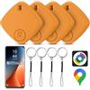 FUYAOSC Air Tracker Android, 4 Pezzi Smart Tag Android Trova Oggetti, Funziona con Google's Find Hub, Air Tracker Tags Bluetooth Localizzatore Chiavi per Chiavi/Bagagli/Valigie/Portafogli (Arancione)