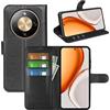 Fertuo Cover per Honor Magic 8 Lite 5G, Custodia Portafoglio Cover a Libro in Pelle Flip Case Sottile con Silicone Bumper, Fibbia Magnetica, Porta Carte e Kickstand, Nero