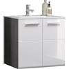 Trendteam Smart Living Mobile Sottolavabo, 60x58x38 Cm, Grigio Opaco, Con Cassetto E Anta, Certificato FSC