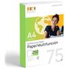 Sidi Global Market Fogli A4 75g, Carta per Stampante Laser e Inkjet, Carta Bianca per Stampare, Scrivere o Disegnare, Fogli DIN A4 210x297 mm Uso Professionale, Risma di Carta per Ufficio e Casa - SIDI (75g, 250 fogli)