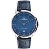 Lorenz - Orologio Classico Ultrapiatto da Uomo Swiss Made - Orologio al quarzo Modello Olivier 090016EE - Orologio con Cinturino in Pelle blu