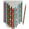 THE TWIDDLERS - 60 matite natalizie con gomma, a tema Babbo Natale, Albero di Natale, Renna, Pupazzo di neve, disegni festivi assortiti per bambini, giocattoli da regalo, bomboniere per feste