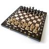 LEDELIRANT Set di scacchi XL Senator, scacchiera 40 x 40 cm, realizzata a mano in legno di carpino verniciato eco-responsabile - Pezzi pesati, scacchiera pieghevole, set da viaggio - Marca Le Délirant® (marrone)