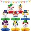 Szhhrxi 8 Pezzi Clown Decorazioni da Tavolo per Carnevale, Clown 3D ad Alveare per Festa, Centrotavola Allegro per Carnevale di Venezia, Bambini, Casa, Compleanni a Tema Circo