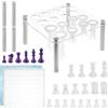 BENECREAT Kit Fai da Te per Scacchi con 1 Supporto Quadrato per degli Scacchi, 1 Stampo per Scacchiera e 16 Stampi in Silicone per degli Scacchi per Giochi da Tavolo per Feste in Famiglia