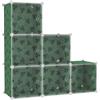 C&AHOME Organizzatore di contenitori a cubo con ante, ripiani a 6 cubi, armadio, libreria modulare in plastica fai-da-te ideale per camera da letto, soggiorno verde