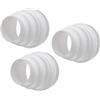 H&C VENT 3 Riduttori universali per condotti di ventilazione in PVC, diametro 80, 100, 120, 125, 150 mm, elemento del sistema di circolazione dell'aria in più dimensioni