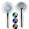 SELPED Soffione doccia a LED a temperatura controllata, grande pressione manuale ad alta pressione con 2 modalità di uscita dell'acqua, spray bagno spa doccia ugello, ABS + tecnologia cromata galvanica