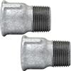 AERZETIX - C64904 - Set di 2 Manicotti Maschio-Femmina 3/4'' Zincato - in Ghisa - Raccordo Tubo Filettatura Avvitabile - Idraulico-Riscaldamento Impianto di Acqua Potabile Alimentazione
