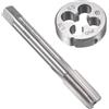 Unifizz M10 x 0,75 mm Set di maschi e matrici metrici, filettatura macchina con filiera rotonda, kit di rubinetto e matrice per la riparazione di dadi e bulloni