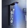 KINKIBOS Torre Doccia Multifunzione con Display LED, 6 Modalità di Getto, Doccia Portatile e Beccuccio per Vasca, Nero