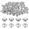 QUARKZMAN 50 Set M5 x 4mm Viti Chicago in metallo con testa a croce Viti di rilegatura Post Nail Rivet Stud Screw Rivets per DIY Cintura Borsa Craft Legatoria, Tono Argento