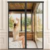 BukyTom Zanzariera Magnetica Porta 150x240 - Nera Tenda Zanzariere Magnetiche per Porta Balcone - Magnete Zanzariera con Calamite - Magnetic Door Screen - Rete Fine Magneti Anti Zanzare