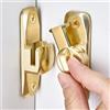 Litensh Serratura a Cerniera Pieghevole, 90/180 Gradi, Serratura per Porta di Fienile, Serratura ad Angolo Retto per Porta, Hardware, Chiusura Scorrevole per Armadi, Bagno, Antiruggine e Resistente