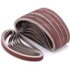 JNRFTY 48 Pezzi Nastri Abrasivi 10 X330mm ciascuno 8 x grana 40/60/80/120/180/240 per rimozione di metallo, legno, ruggine