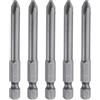 QUARKZMAN 5Pz #2 Punte Cacciavite Phillips PH2 1/4 Gambo Esagonale 2.56 (65mm) Lungo Acciaio S2 Magnetiche Inserti per Avvitatore per Cacciavite Elettrico Punte Trapano 0.236 (6mm) Asta