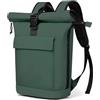 Lekeinchi Zaino Rolltop da Donna e Uomo, Elegante Zaino per Laptop Impermeabile con Scomparto per Laptop da 17 Pollici, Grande Zaino da Viaggio, Zaino da Giorno, Zaino per la Scuola per Viaggi