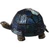 Bieye L30592 Lampada da tavolo decorativa in vetro colorato in stile Tiffany a forma di tartaruga, luce notturna per comodino, soggiorno, amante degli animali domestici (blu-verde)