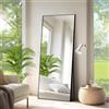 NIMURY Specchio da Terra, 161 x 52 cm Specchio Rettangolare con Cornice in Alluminio Nero per Bagno, Camera da Letto, Ingresso e Corridoio