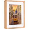 Kattepote Cornice Foto 9x7 pollici, Portafoto 18x23 cm, da tavolo o da parete, per foto da 18x23 cm max e con passepartout per esporre foto da 13x18 cm, realizzata in legno di faggio