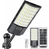 Indmird Lampione Solare Led Esterno, 6500K Lampada Stradale Solare con Sensore di Movimento, Telecomando, IP66 Impermeabile Faretto Stradale Solari per Giardino,Strada