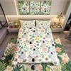 Homemissing Set di biancheria da letto per bambini con copripiumino e motivo koala con motivo floreale e foglie e fiori, leggero, per letto matrimoniale