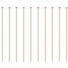 BENECREAT 100PCS Chiodini Testa Piatta Placcato 18K Oro Reale Chiodini da Bigiotteria Pin Testa Piatta per Gioielli Design Creazione di Gioielli Bracciali collane Catene 45x0.7mm