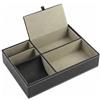QWORK® Svuotatasche in Ecopelle con 5 Scomparti, 25,5 * 18,5 * 5 cm, Portaoggetti Scrivania Multiuso per Oggetti Personali