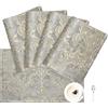 TOPLUXE Tovagliette Jacquard Damascato Lavabili Set di 4 Grigio Chiaro