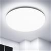 Swoieltr Plafoniera LED Soffitto 36W IP54 Impermeabile, 6500K 4500LM Lampadario LED Soffitto, Luce Fredda Super Luminosa Lampadari Moderni Senza Cornice per Bagno, Cucina, Soggiorno, Camera da Letto