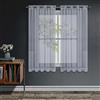 Joydeco Tende Camera da Letto 2 Pezzi, Bianche Tende per Interni Moderne Trasparenti in Voile per Casa Finestre Soggiorno Eleganti(Grigio,2xL140xA175)