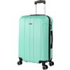 ITACA - Valigia Da Stiva Rigida - Trolley Grande Con Ruote, Valigia 23kg Per Viaggi, Trolley Da Stiva Resistente. Lucchetto a Combinazione, Menta