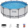 BESTWAY - Piscina Fuori Terra Rotonda Steel Pro MAX™ con Pompa Filtro, Scaletta e Copertura - altezza 122 cm diametro 366 cm