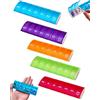 Fonyiunce 5PCS Portapillole Giornaliero per 7 Giorni, Riutilizzabile, Organizer Compatto e Facile da Usare, Grande Capacità per Gli Anziani Viaggio Uso Domestico(Colorato)