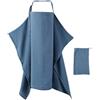Dimoxii Telo da allattamento da viaggio, morbido mussola Nursing Cover con sacchetto di conservazione, traspirante, multiuso, per allattamento (blu notte)