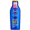 NIVEA SUN Protegge & Idrata lozione solare FP50+ (1 x 200 ml), crema ad assorbimento rapido e impermeabile, idratante con vitamina C e acido ialuronico, protezione UVA/UVB molto alta